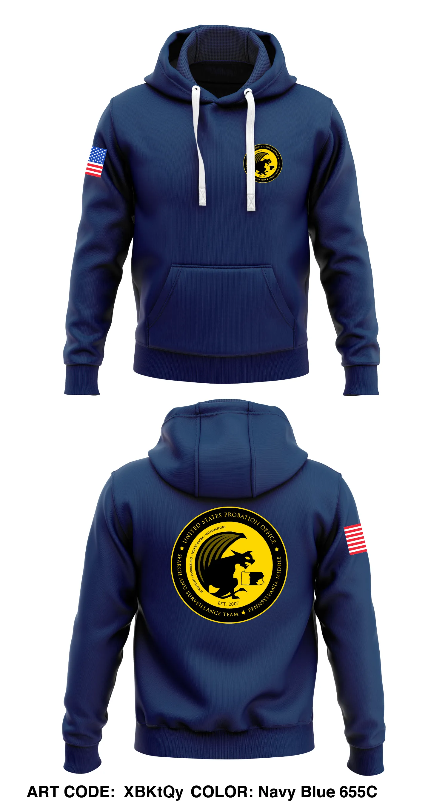 US Probation- Middle Pennsylvania Store 1  Core Men's Hooded Performance Sweatshirt - XBKtQy