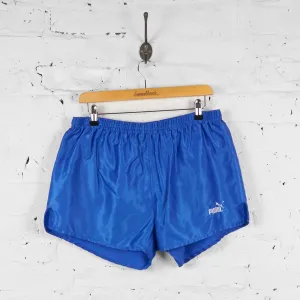 Vintage Puma Running Shorts - Blue - M