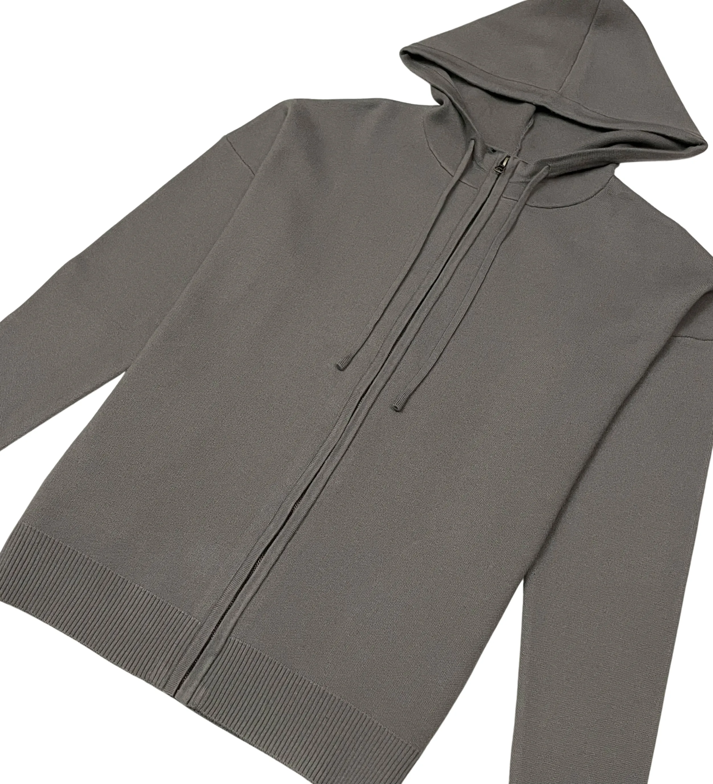 Viscos poly double knit zip up hoodie