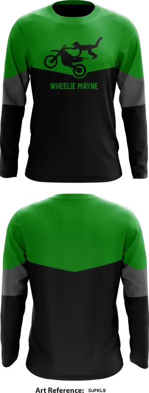 Wheelie Mayne Store 1 Core Men's LS Performance Tee - dJFkLS
