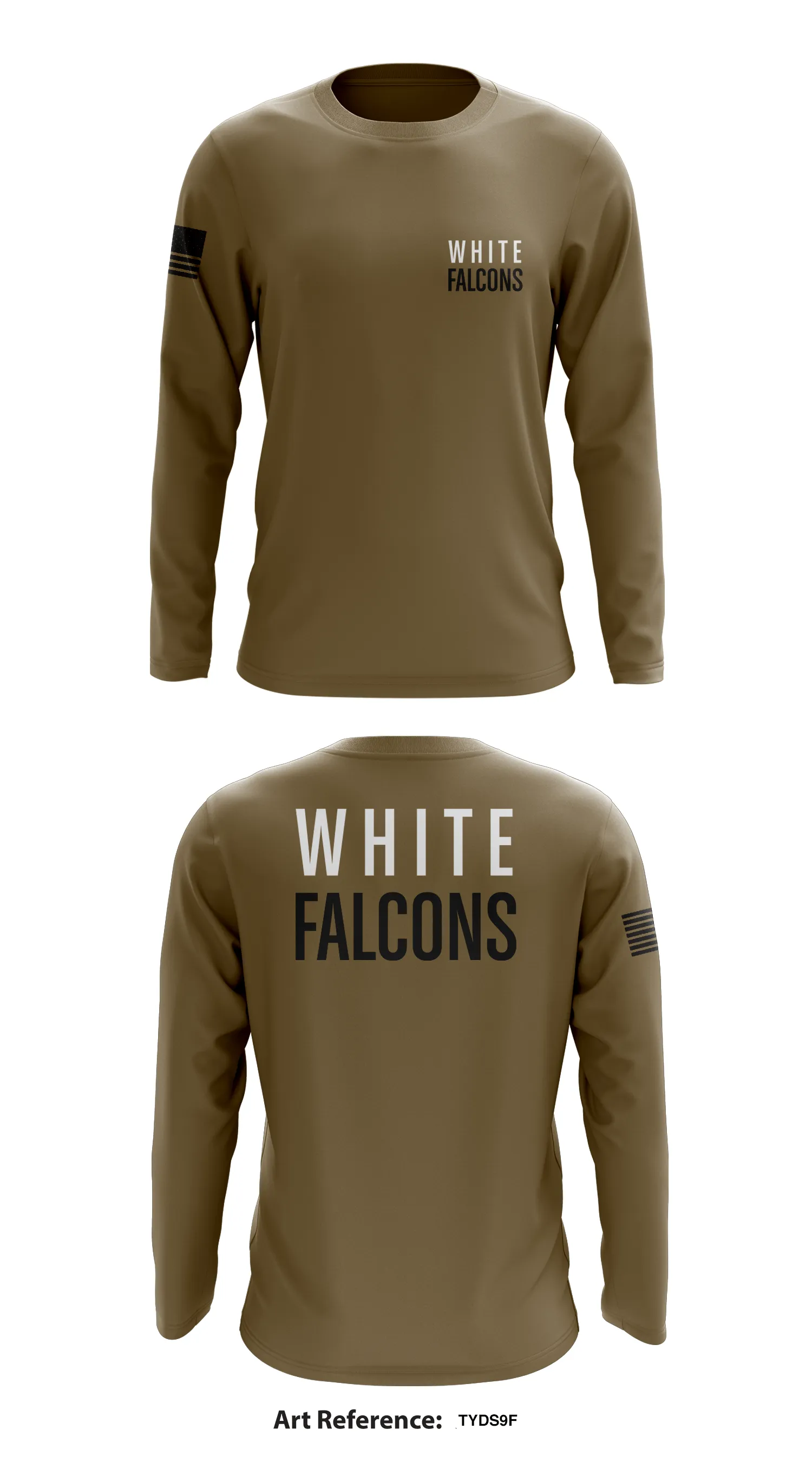 White falcons  Store 1 Core Men's LS Performance Tee - TYDS9f