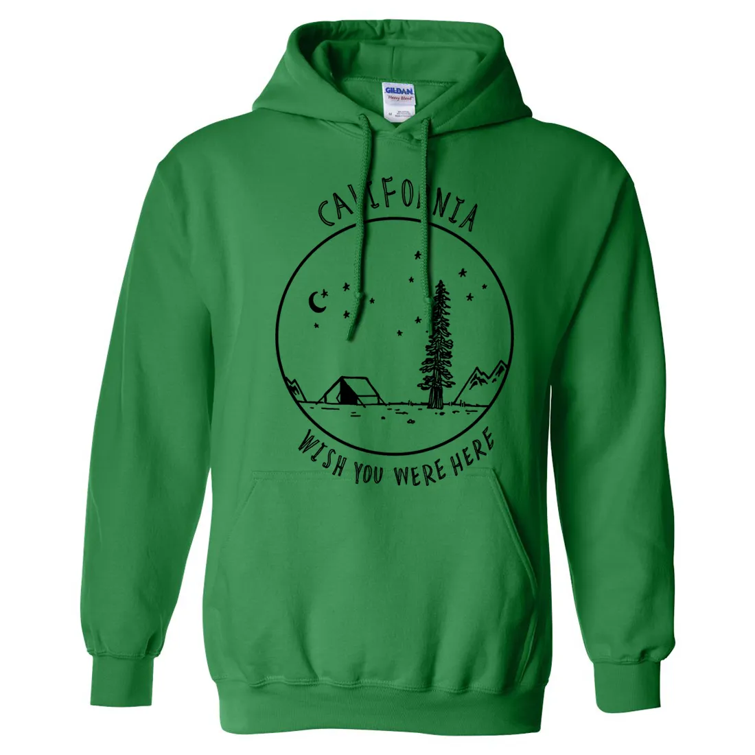 Wish You Were Here Black Print Sweatshirt Hoodie