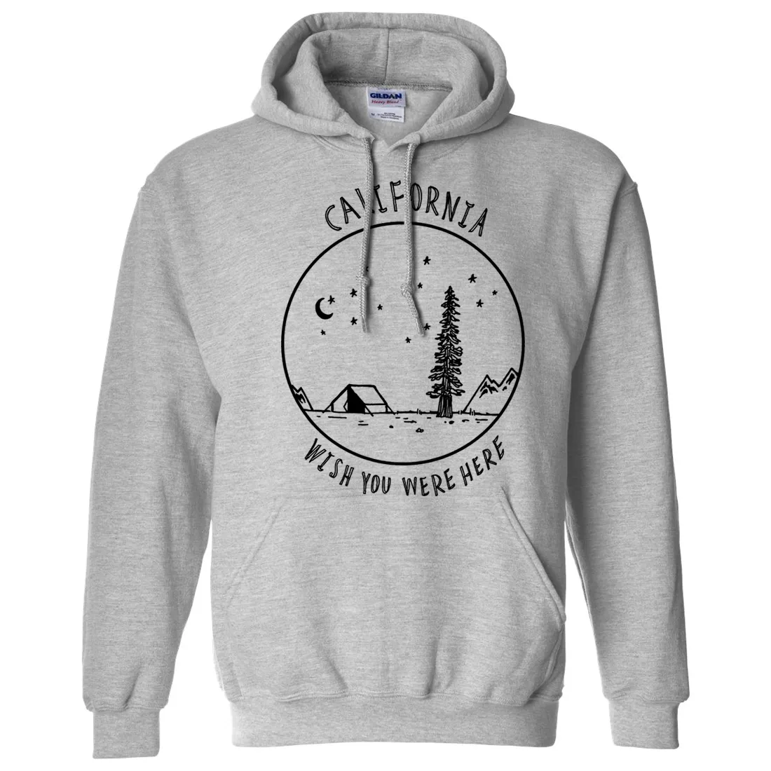 Wish You Were Here Black Print Sweatshirt Hoodie