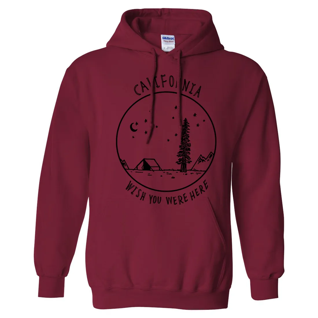 Wish You Were Here Black Print Sweatshirt Hoodie