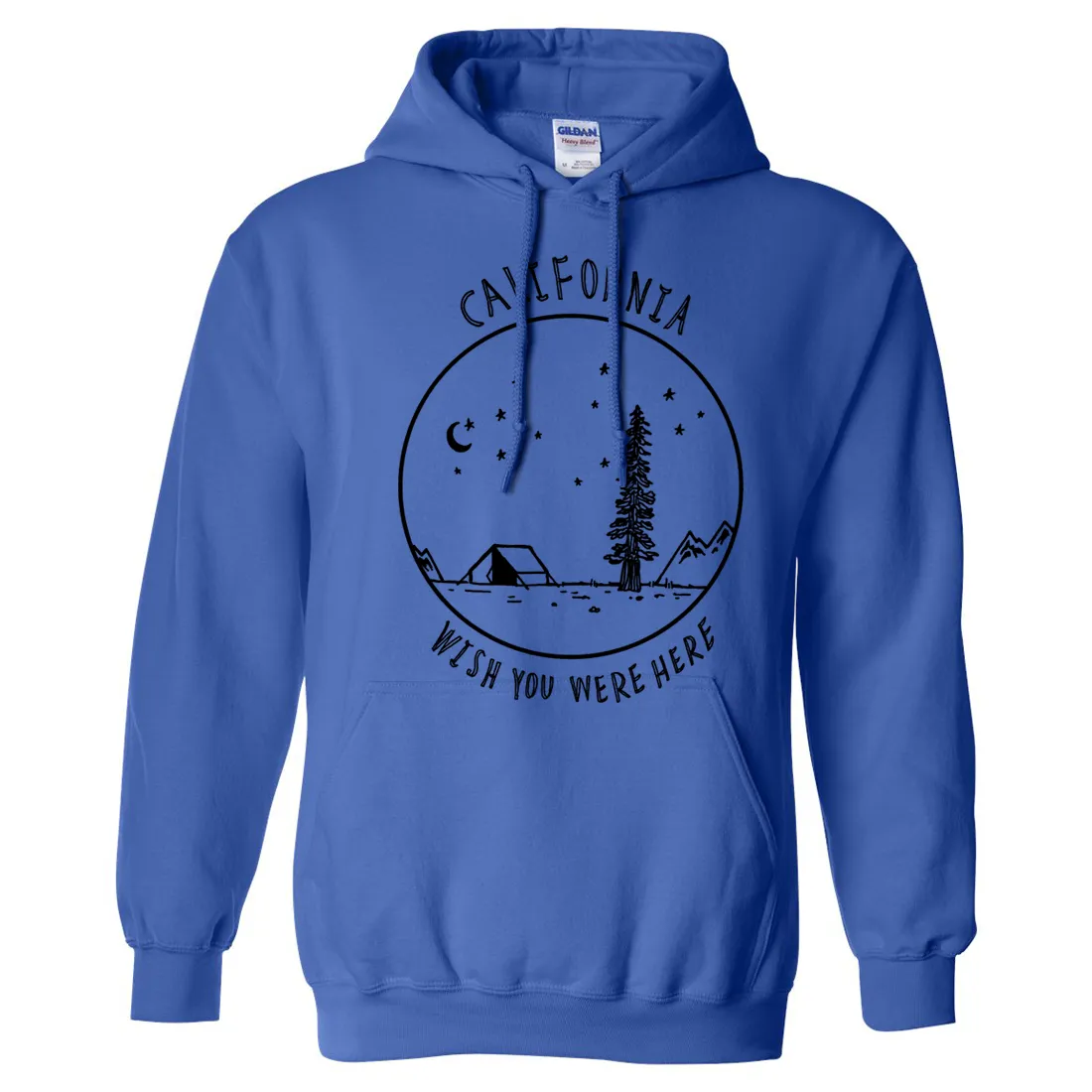 Wish You Were Here Black Print Sweatshirt Hoodie
