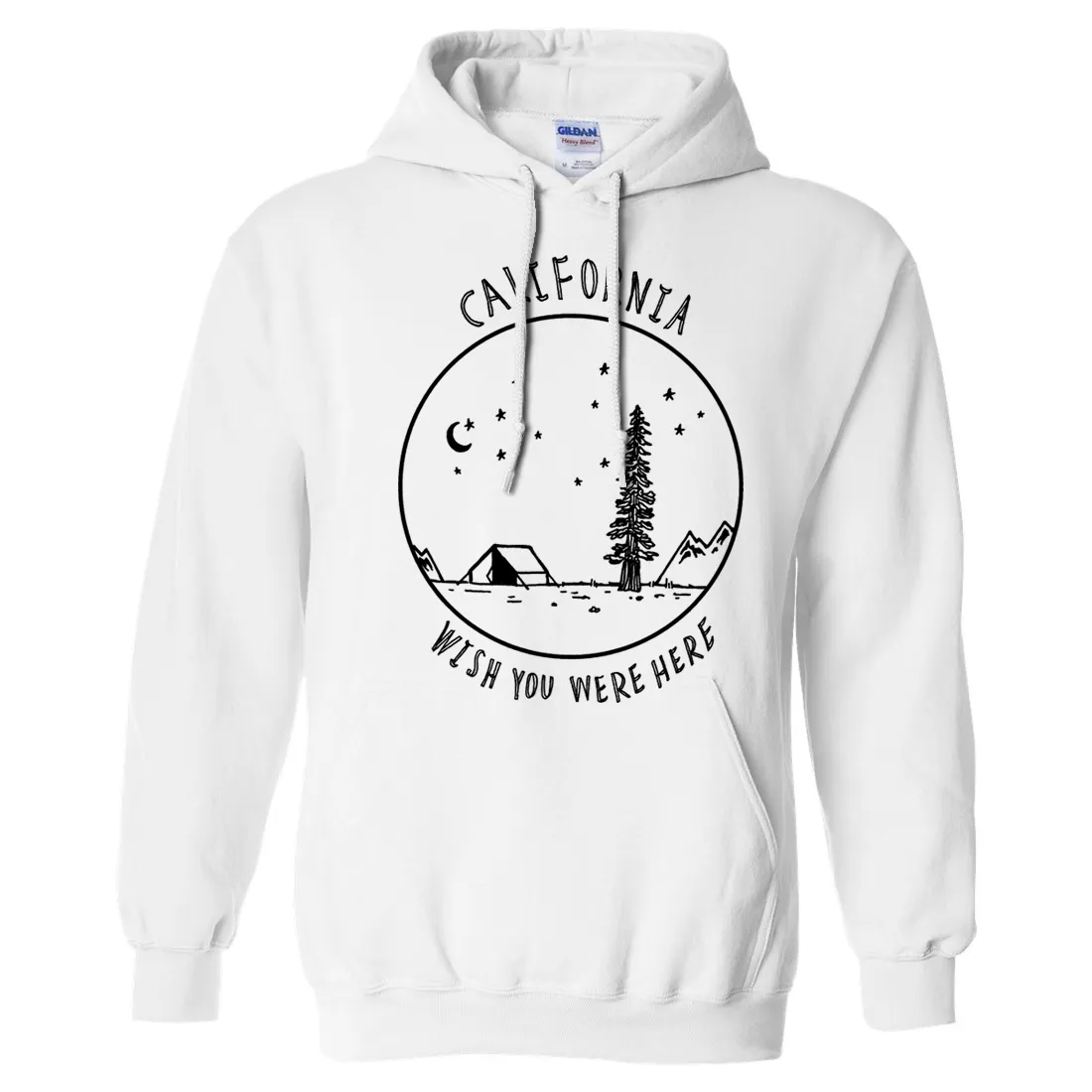 Wish You Were Here Black Print Sweatshirt Hoodie