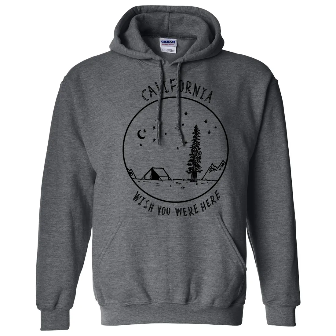 Wish You Were Here Black Print Sweatshirt Hoodie