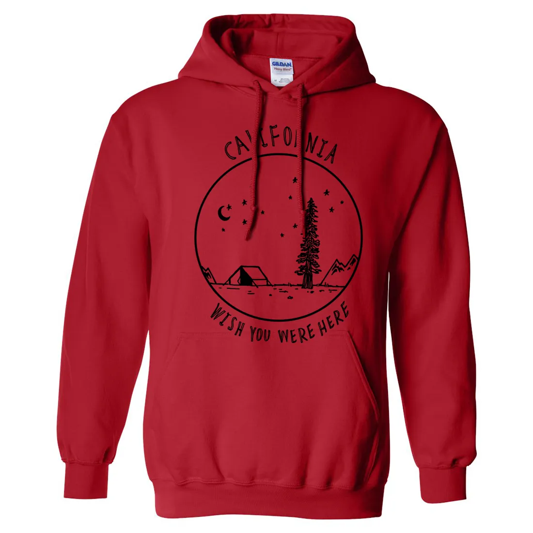 Wish You Were Here Black Print Sweatshirt Hoodie