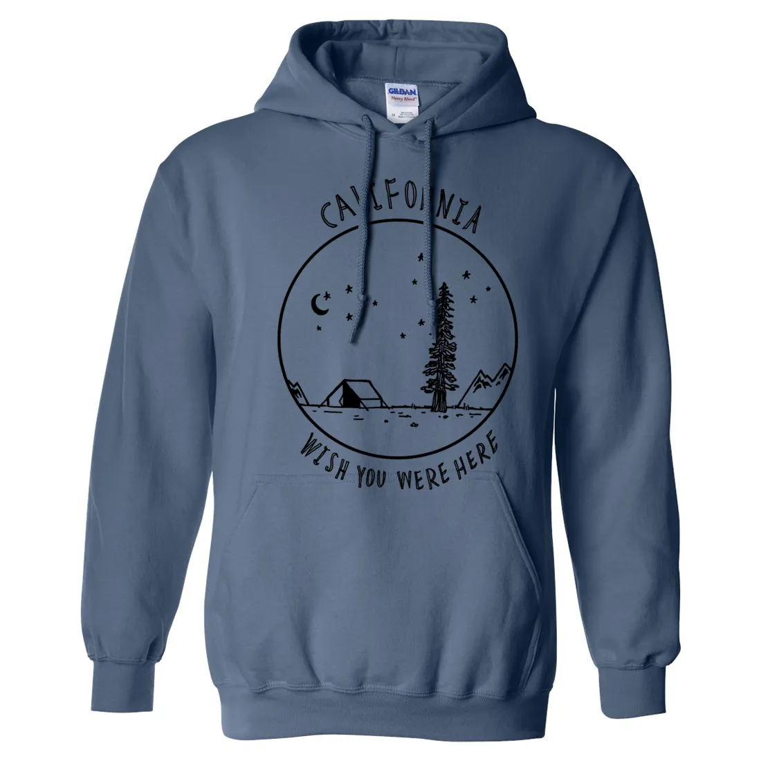 Wish You Were Here Black Print Sweatshirt Hoodie