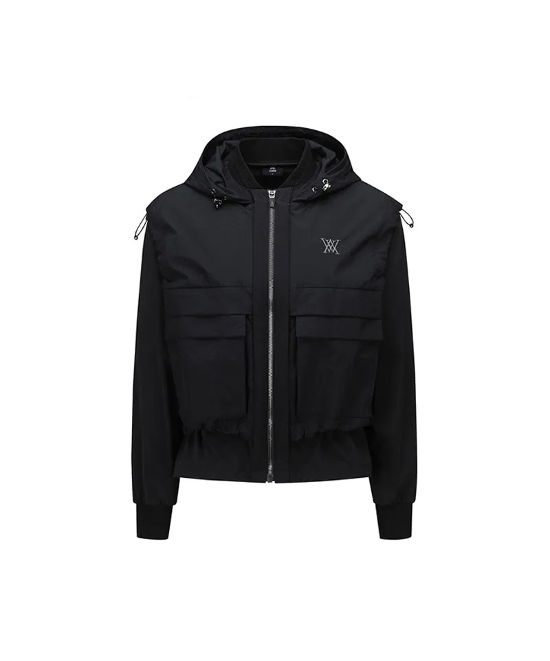 Women's Detachable MA-1 Jacket - Black