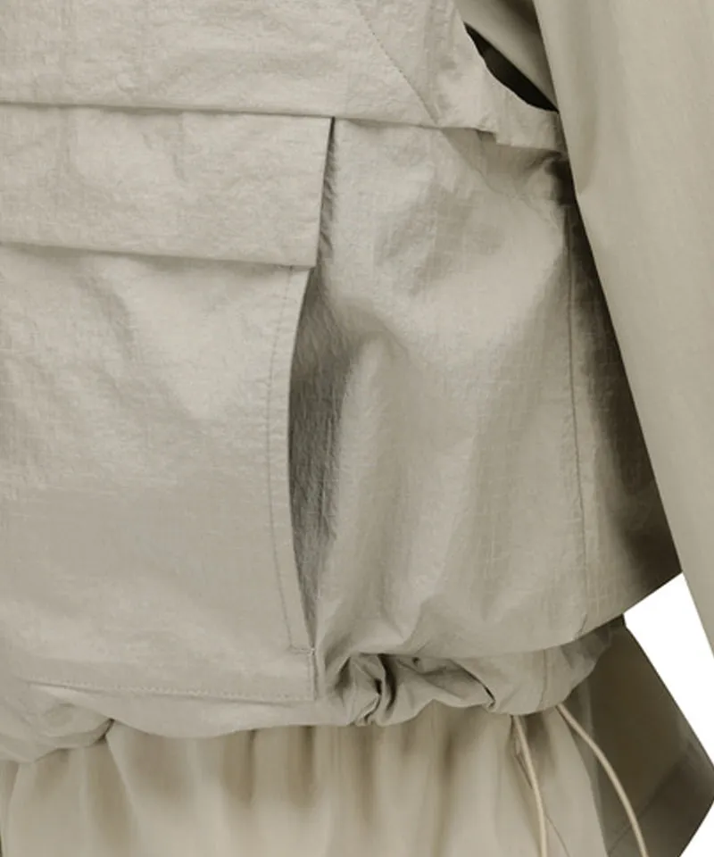 Women's Detachable MA-1 Jacket - Light Beige