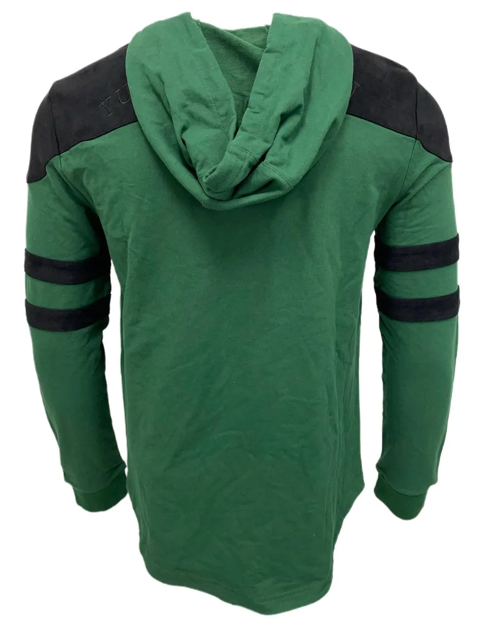 YRN Men's Green Submariner Hoodied Lace Up Neck Sweatshirt NWT