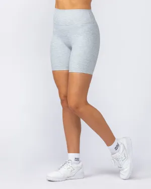 Zero Rise Rib Bike Shorts - Grey Marl