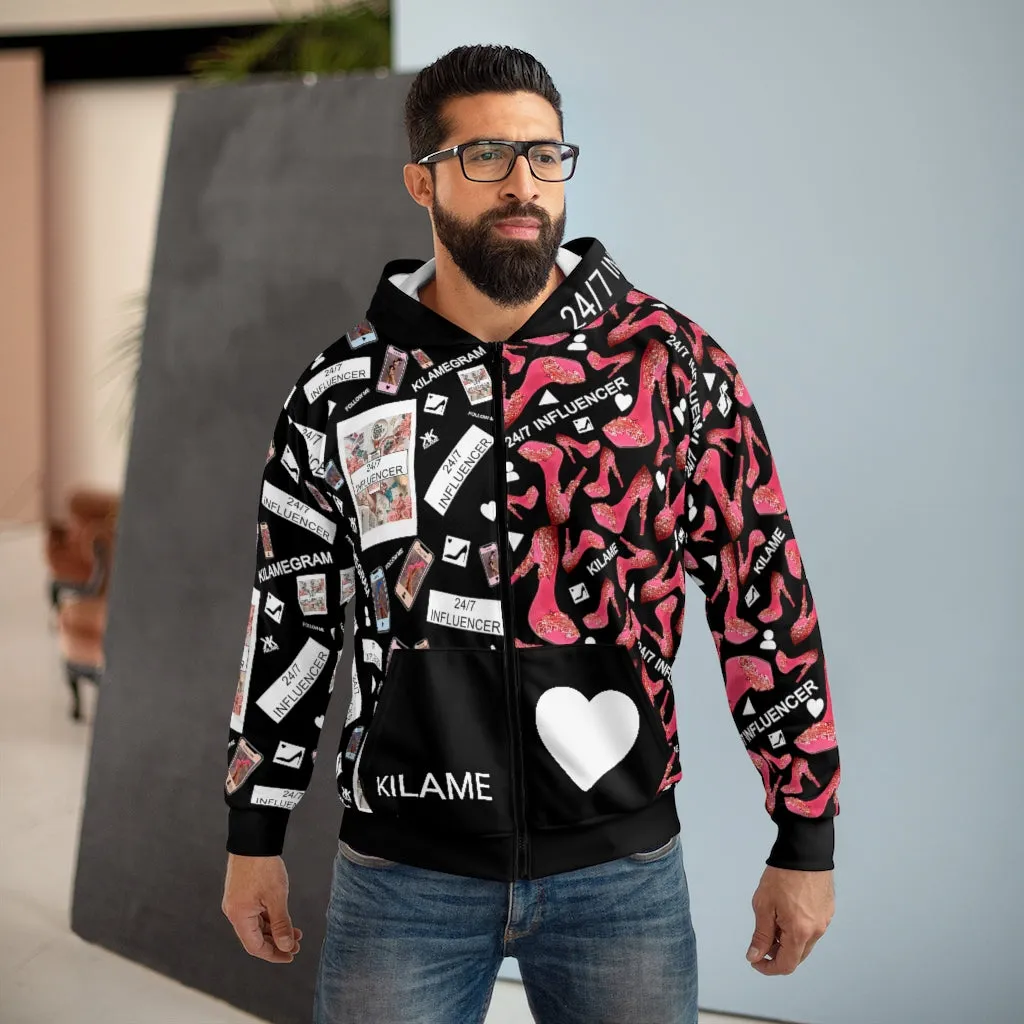Zip Hoodie Follow '24/7 Influencer'
